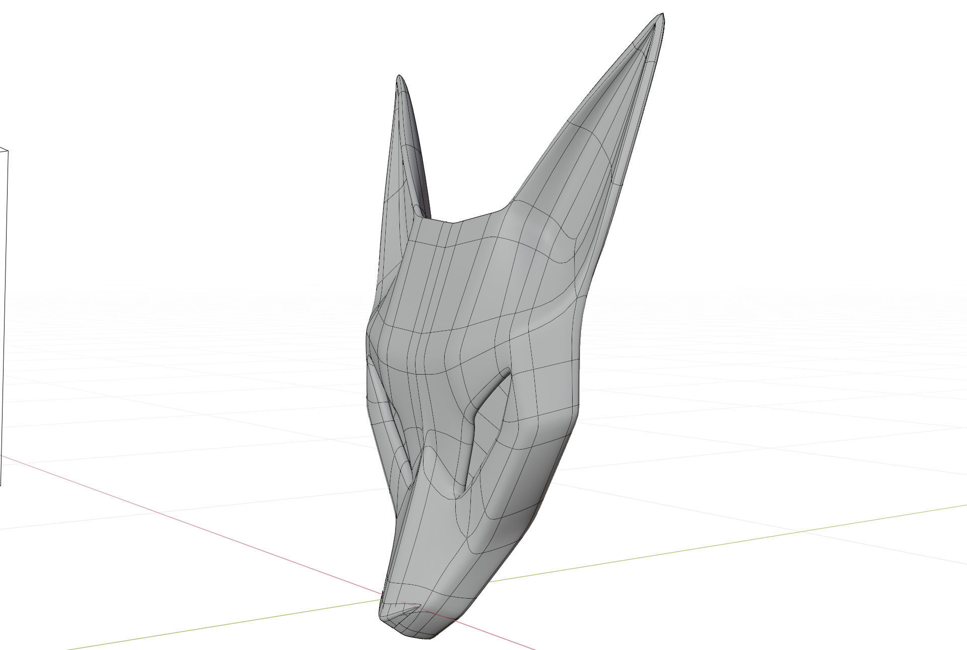 Fox Mask Low-poly 3D model_7