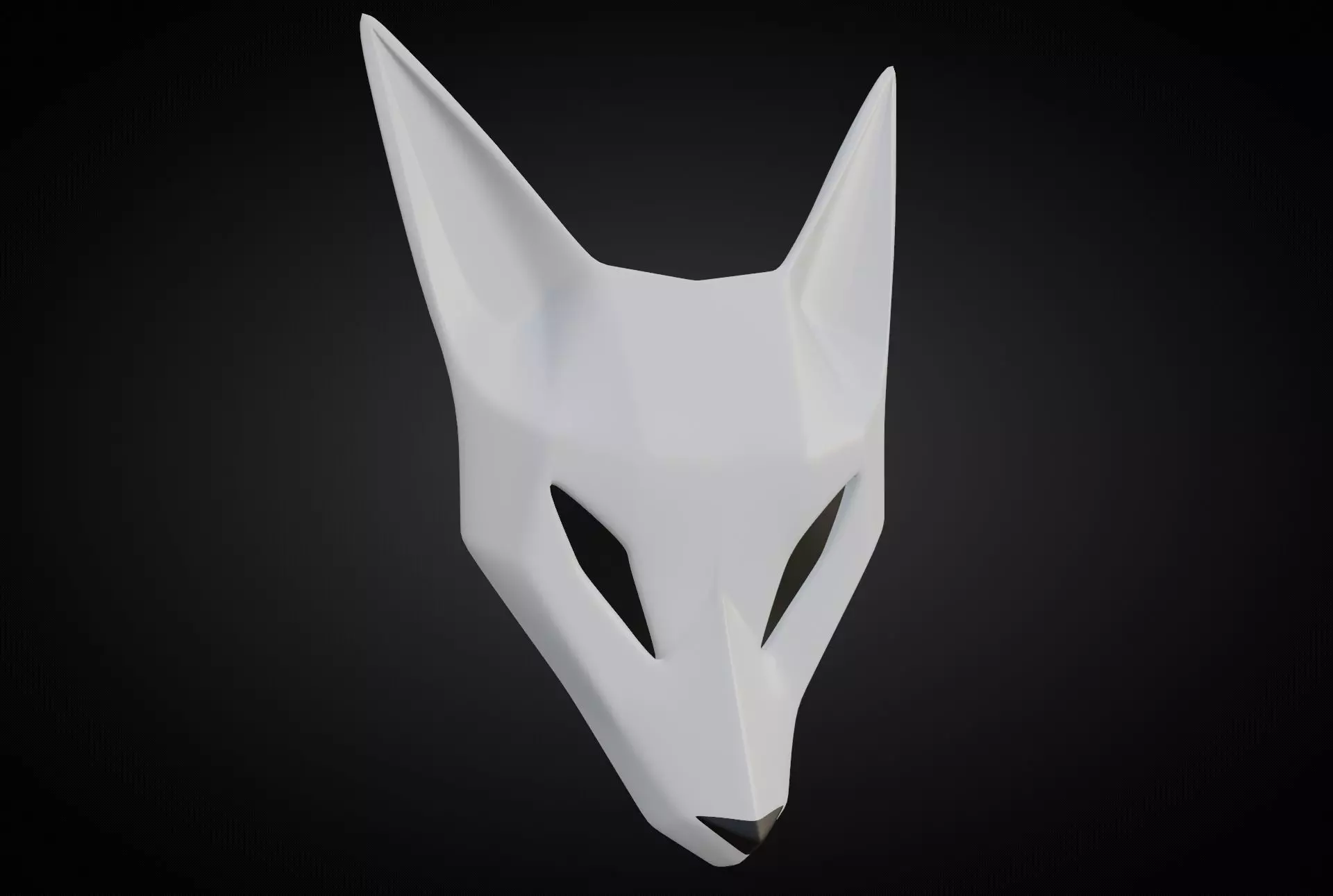 Fox Mask Low-poly 3D model_0