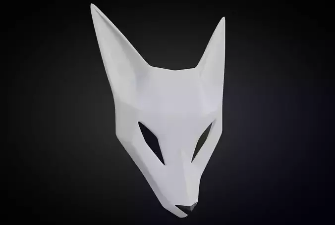 Fox Mask Low-poly 3D model