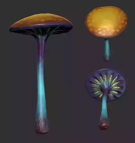 big mushroom Low-poly 3D model