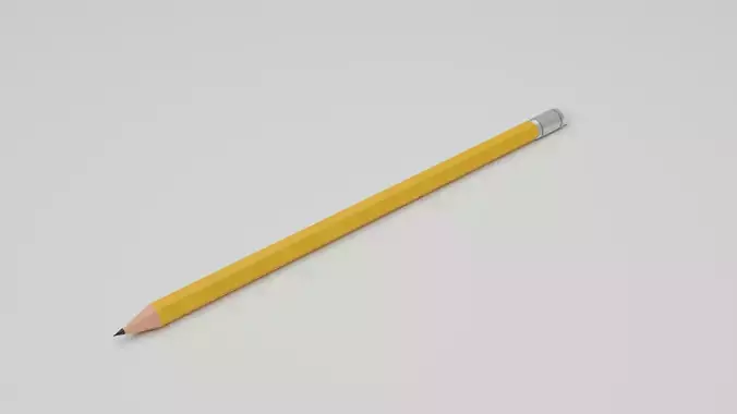 Low poly pencil Free low-poly 3D model