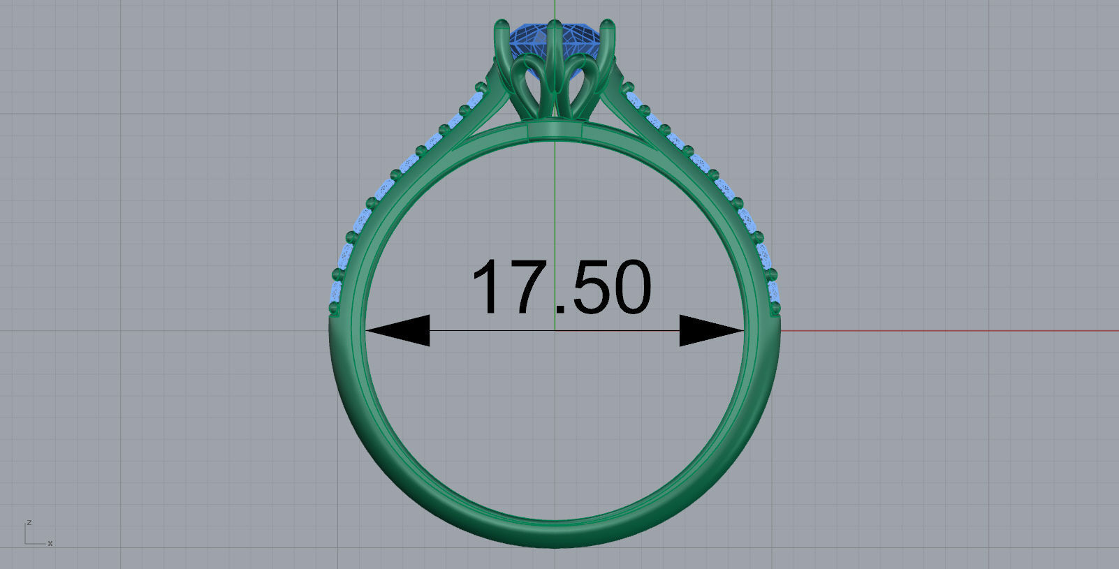 Soliter02 two diamond engagement rings 3D print model_5