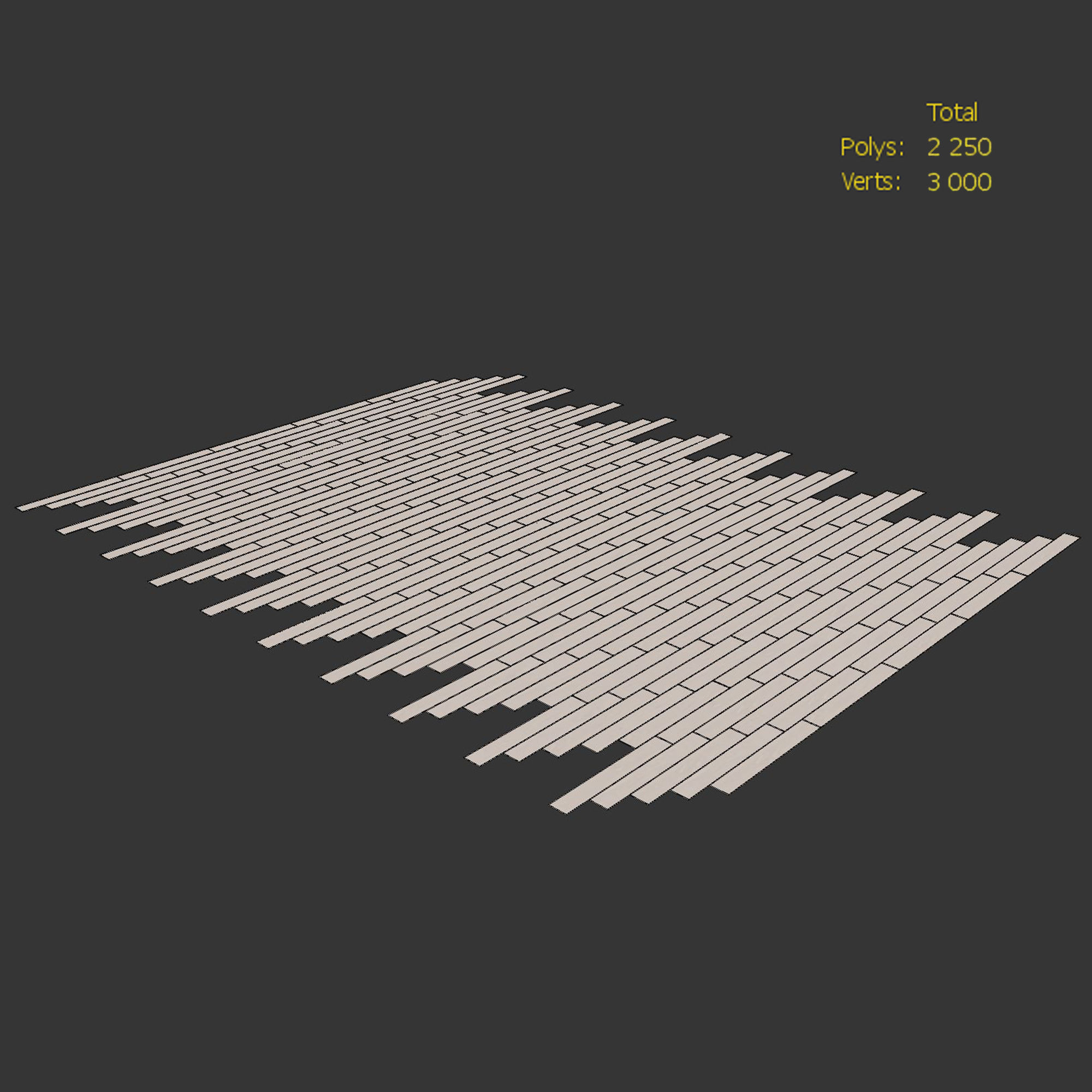 Wood floor Oak Winter fairy tale Sanded 3D model_3