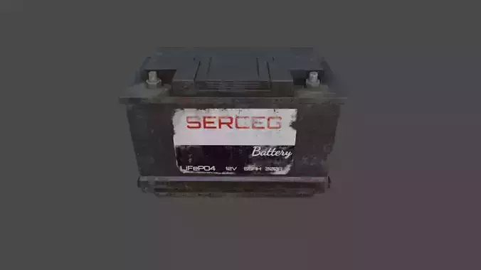 Old Rusty Car Battery