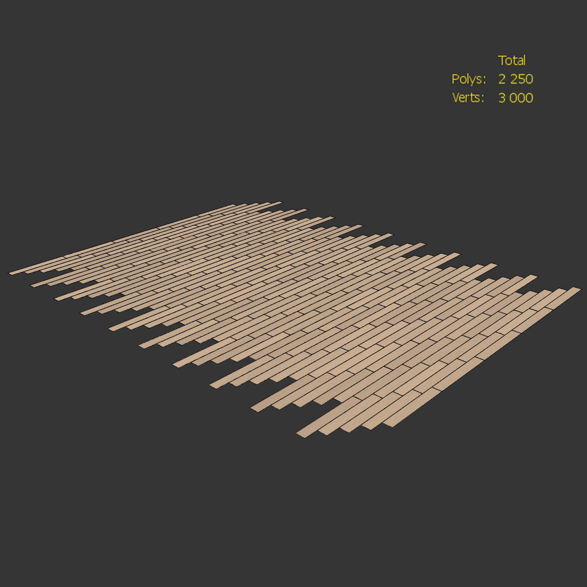  Wood floor Oak Canna Brushed 3D model_3