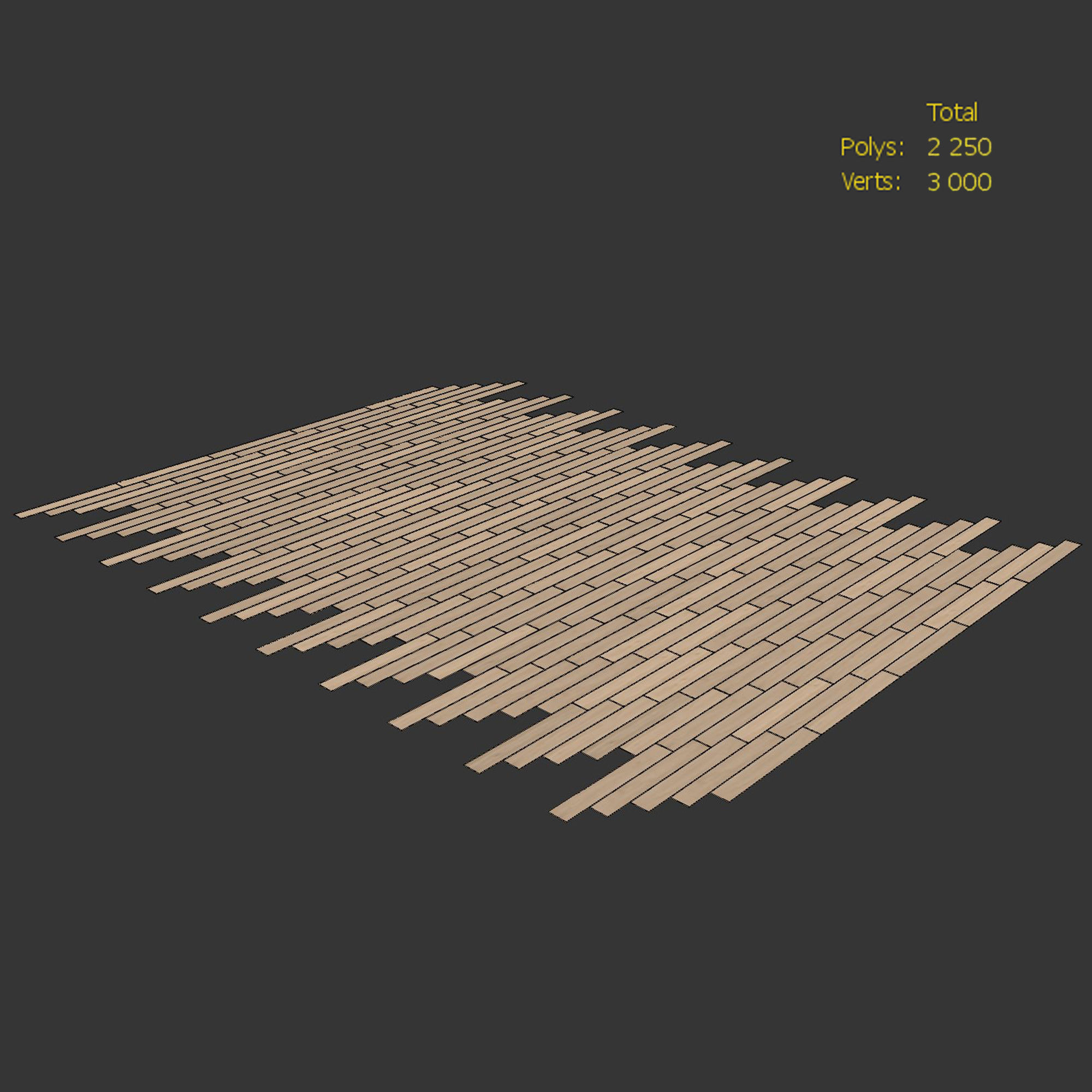 Wood floor Oak Canna Sanded 3D model_3