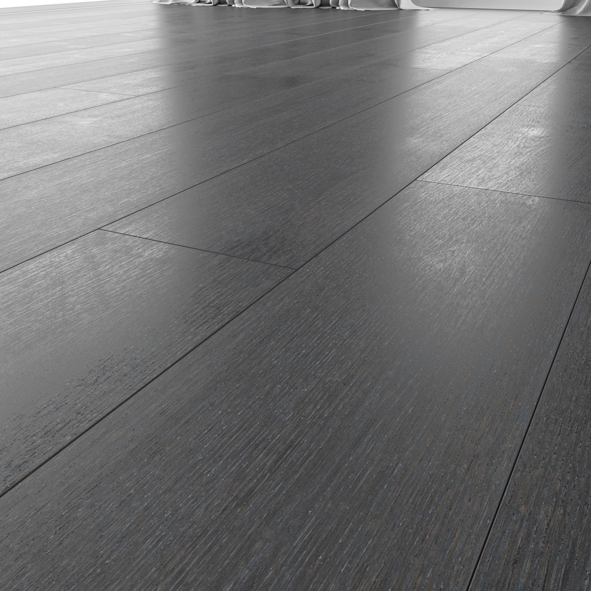 Wood floor Oak Carbon Brushed 3D model_2