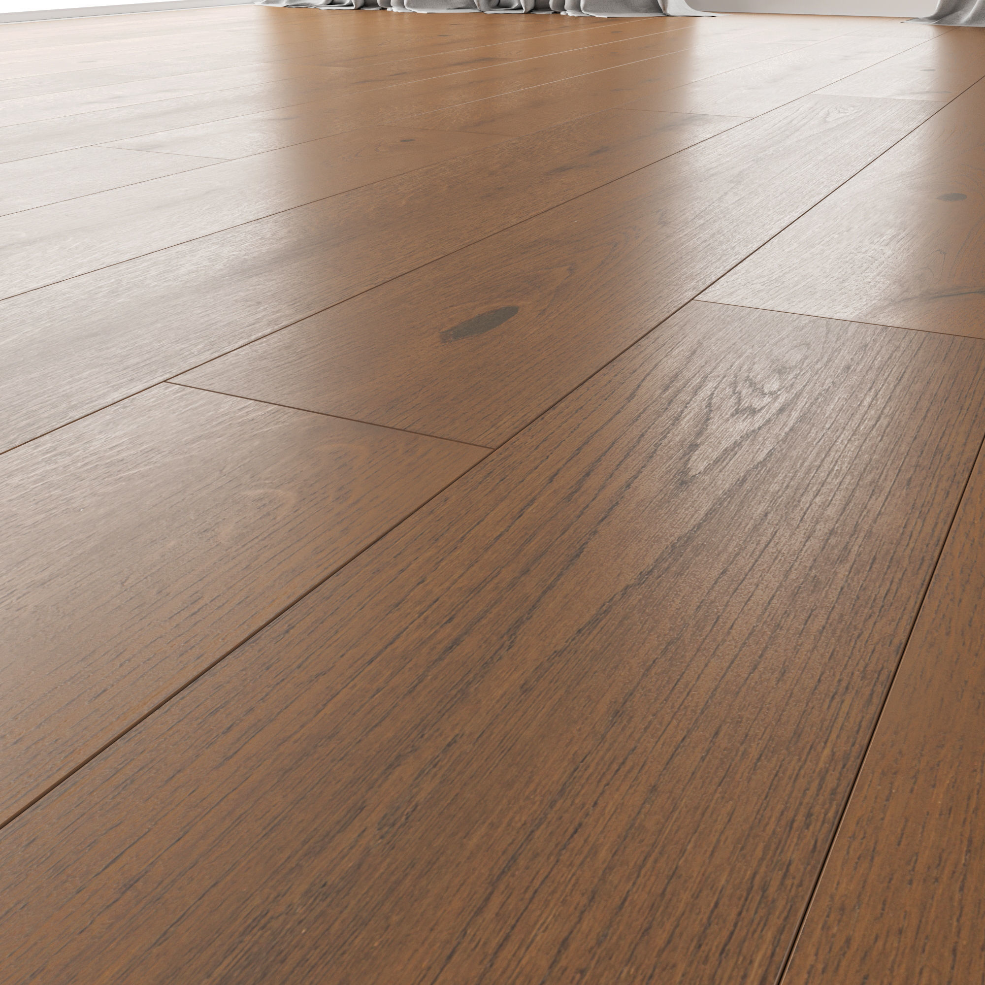 Wood floor Oak Cornell Brushed 3D model_2