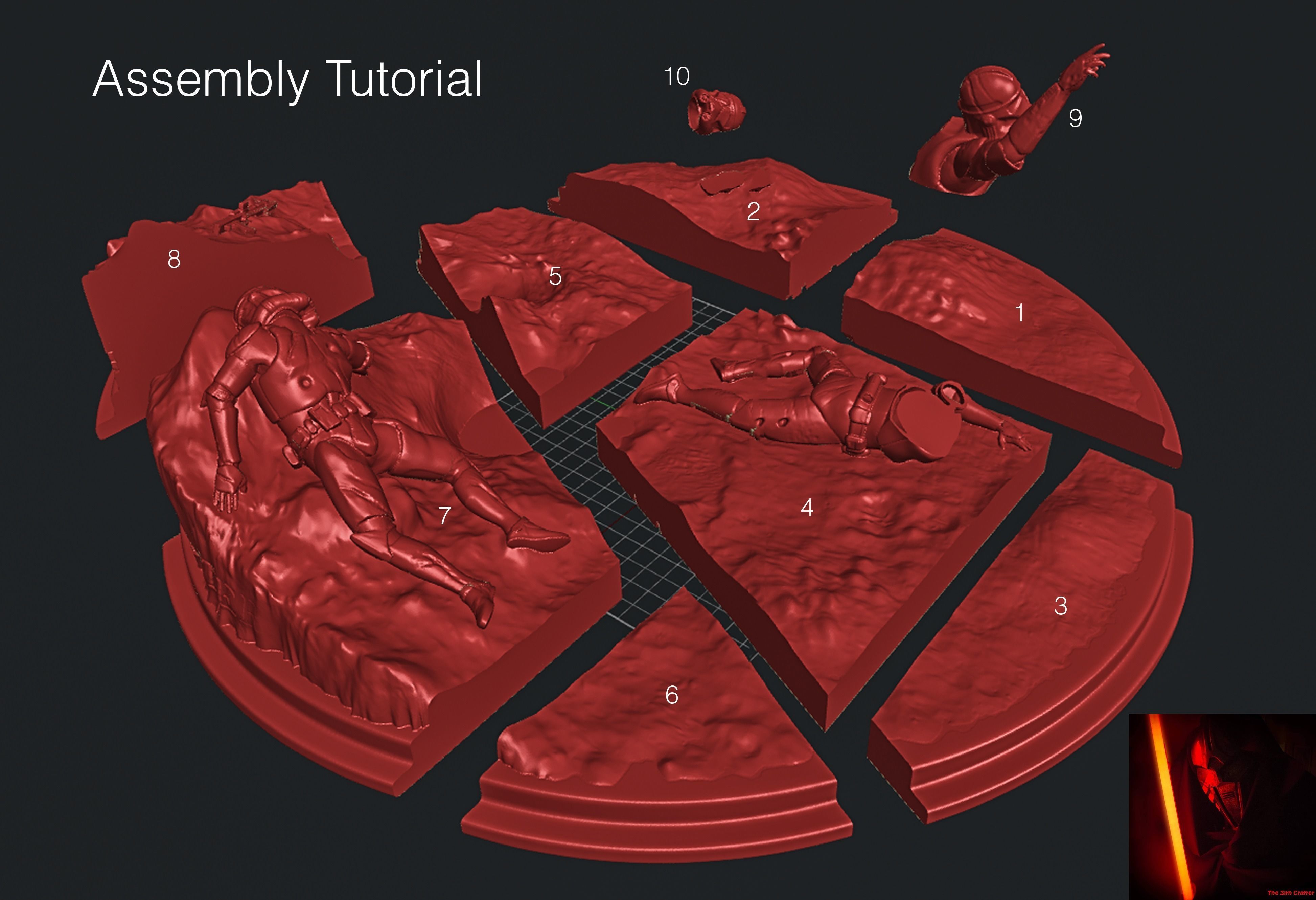 General Grievous Diorama STL 3D print model_33