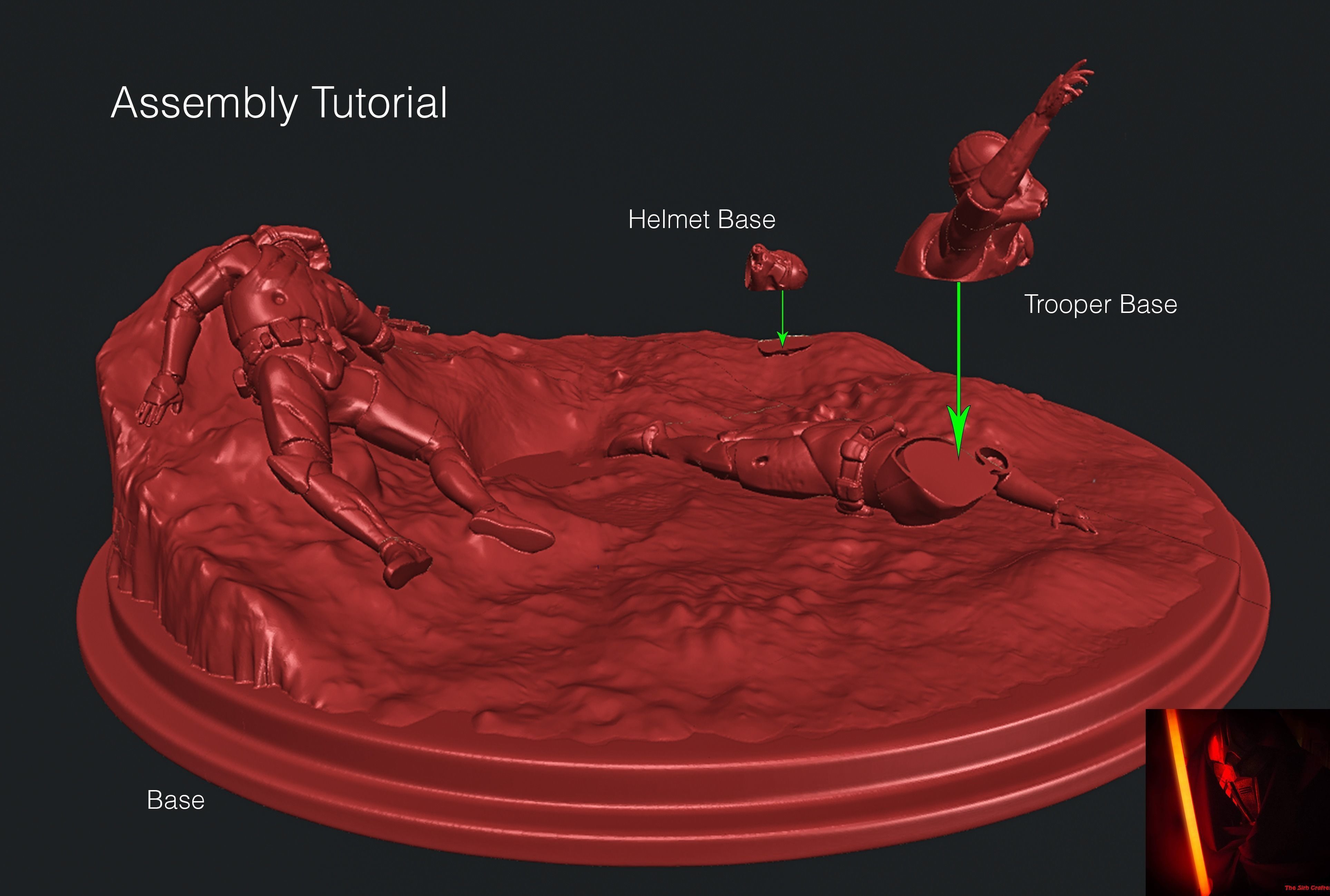 General Grievous Diorama STL 3D print model_25
