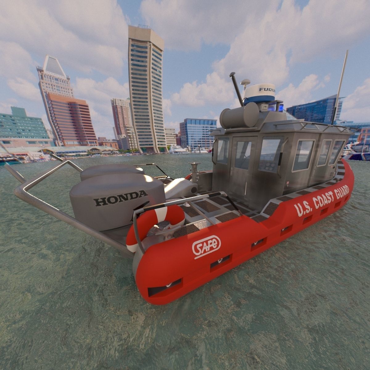 Coast Guard Patrol Boat 3D model_2