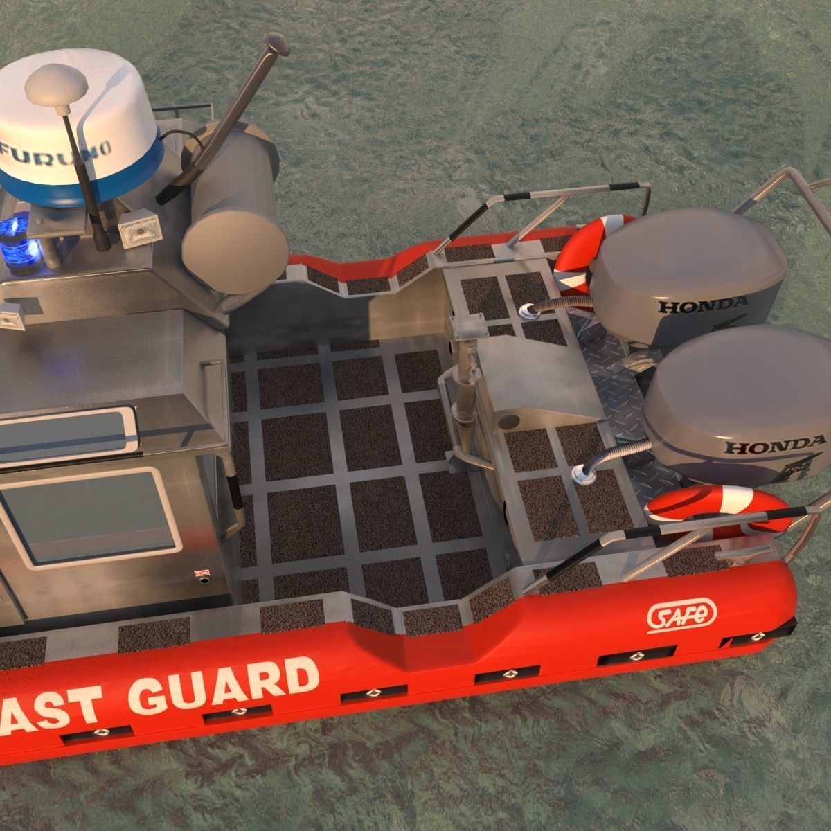 Coast Guard Patrol Boat 3D model_7