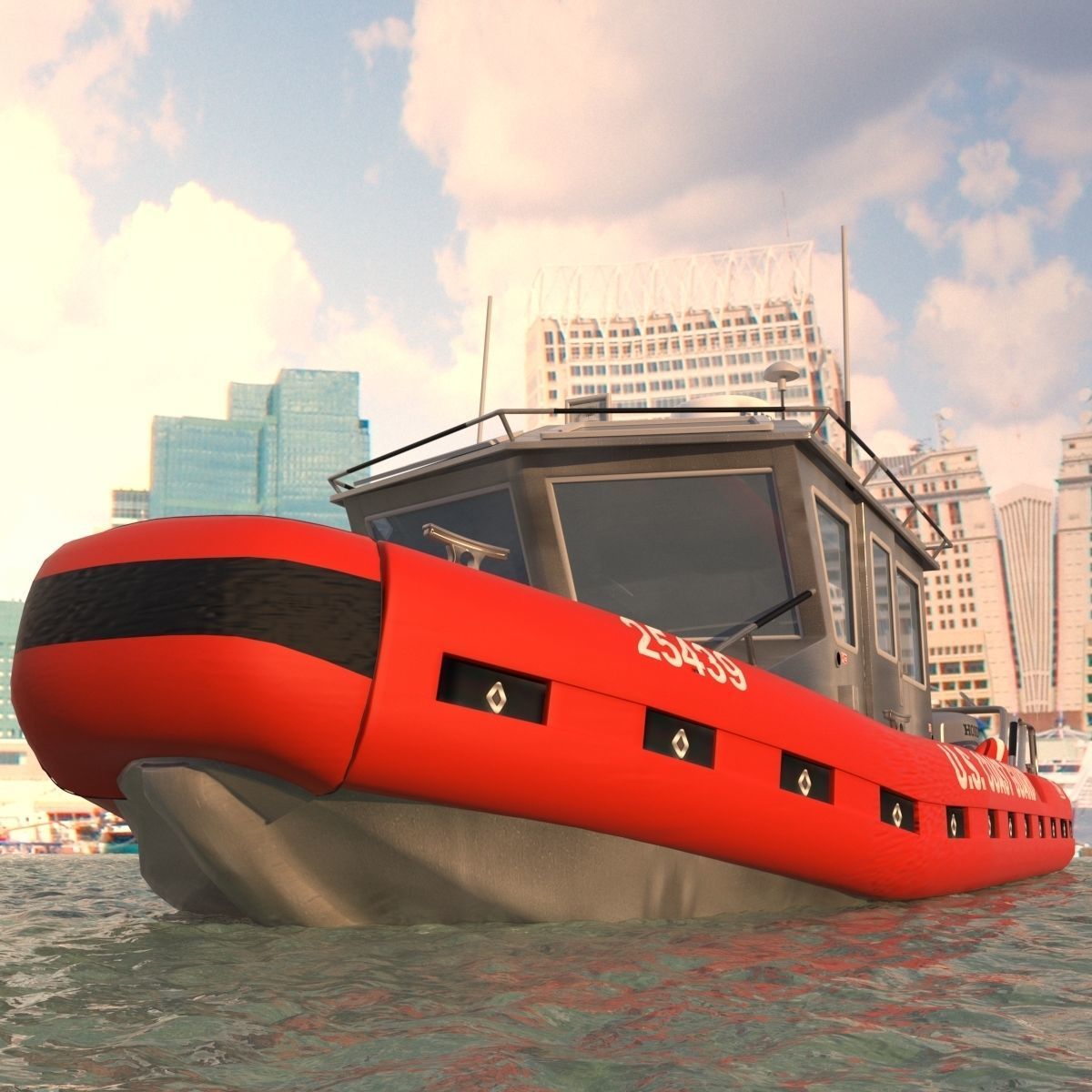 Coast Guard Patrol Boat 3D model_11