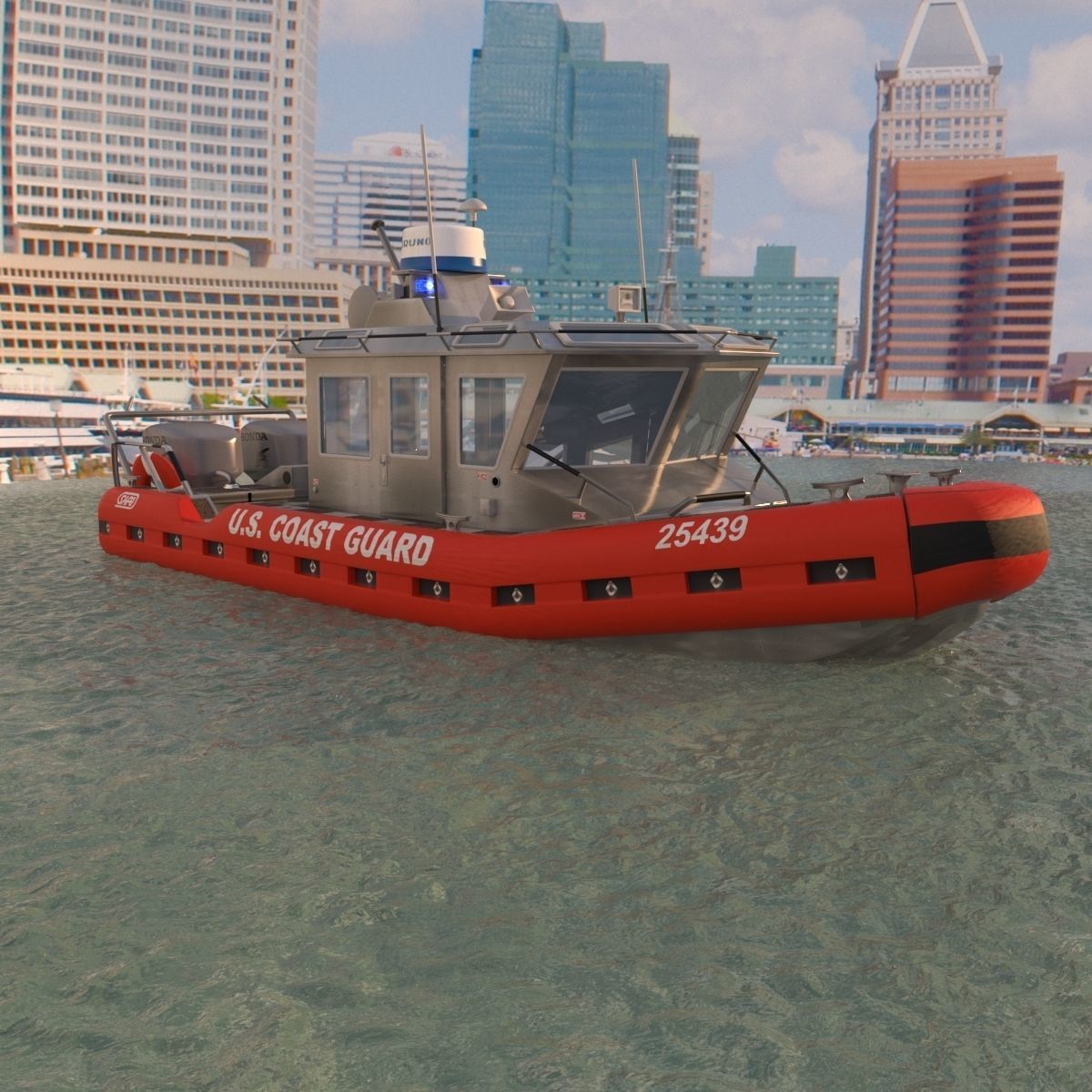 Coast Guard Patrol Boat 3D model_1