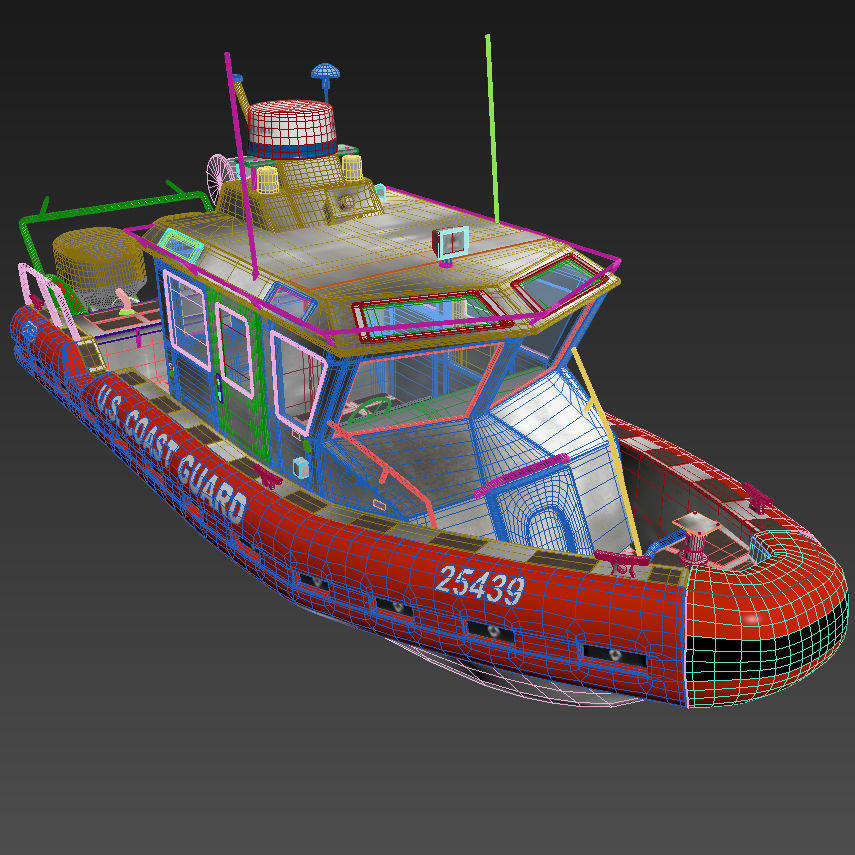Coast Guard Patrol Boat 3D model_13
