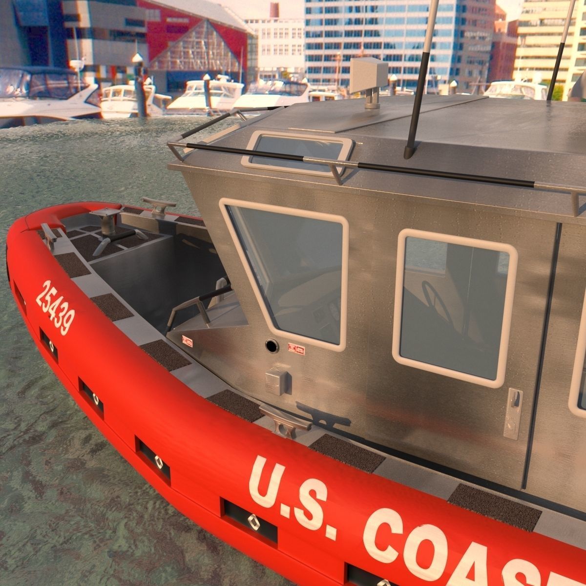 Coast Guard Patrol Boat 3D model_10