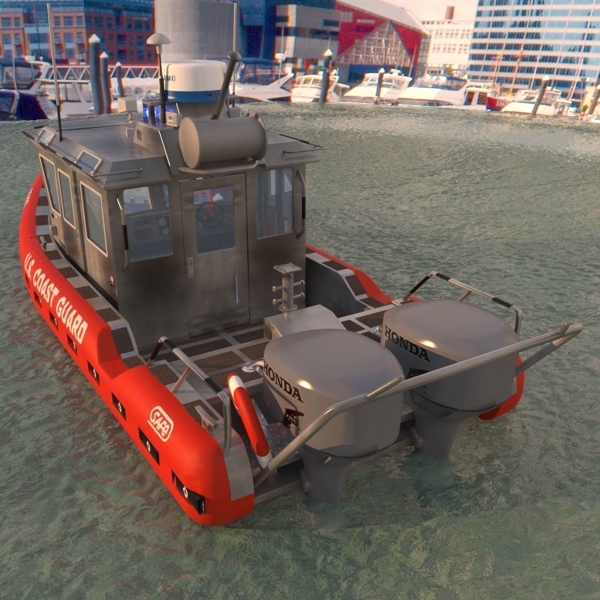 Coast Guard Patrol Boat 3D model_9