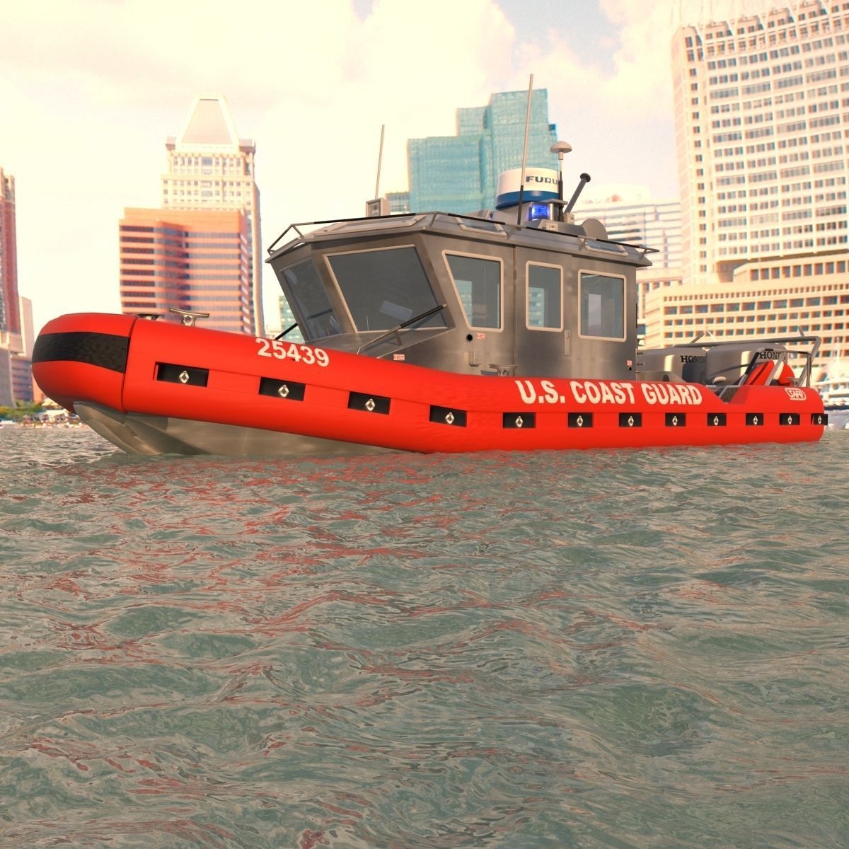 Coast Guard Patrol Boat 3D model_4