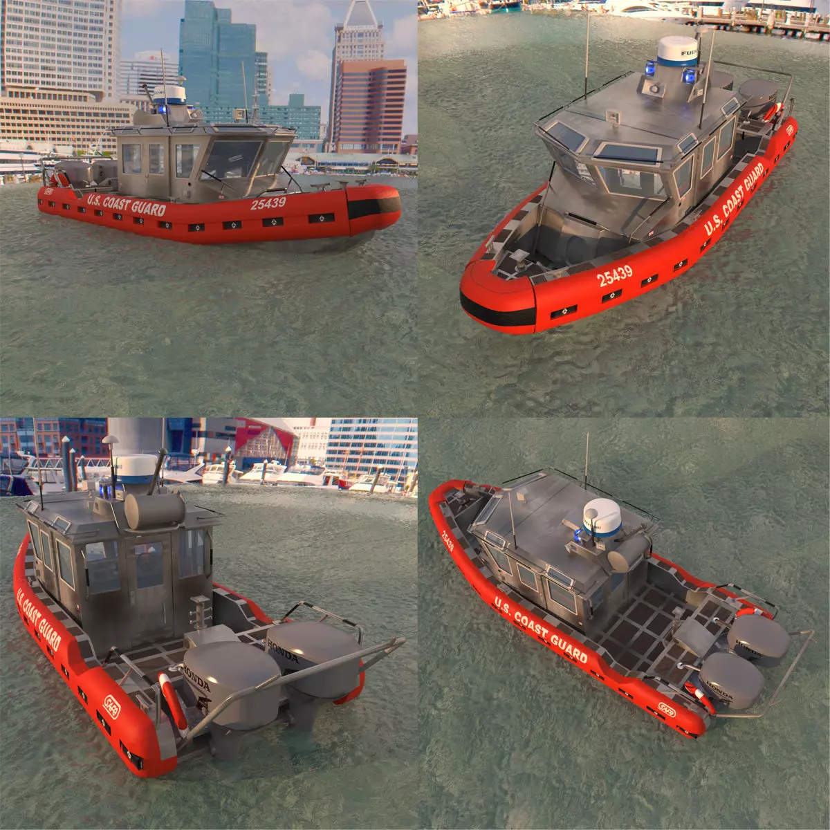 Coast Guard Patrol Boat 3D model_0