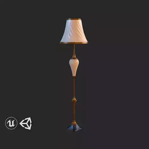 Vintage Floor Lamp PBR Game Ready