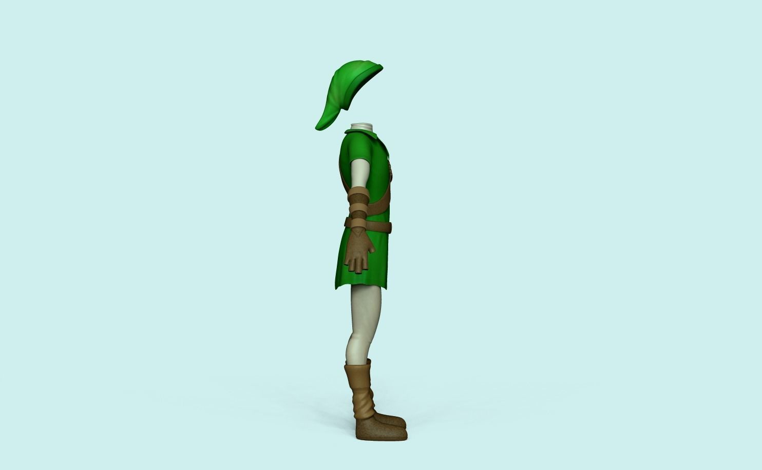 Character Outfit - inspired in Link - Legend of Zelda Low-poly 3D model_2