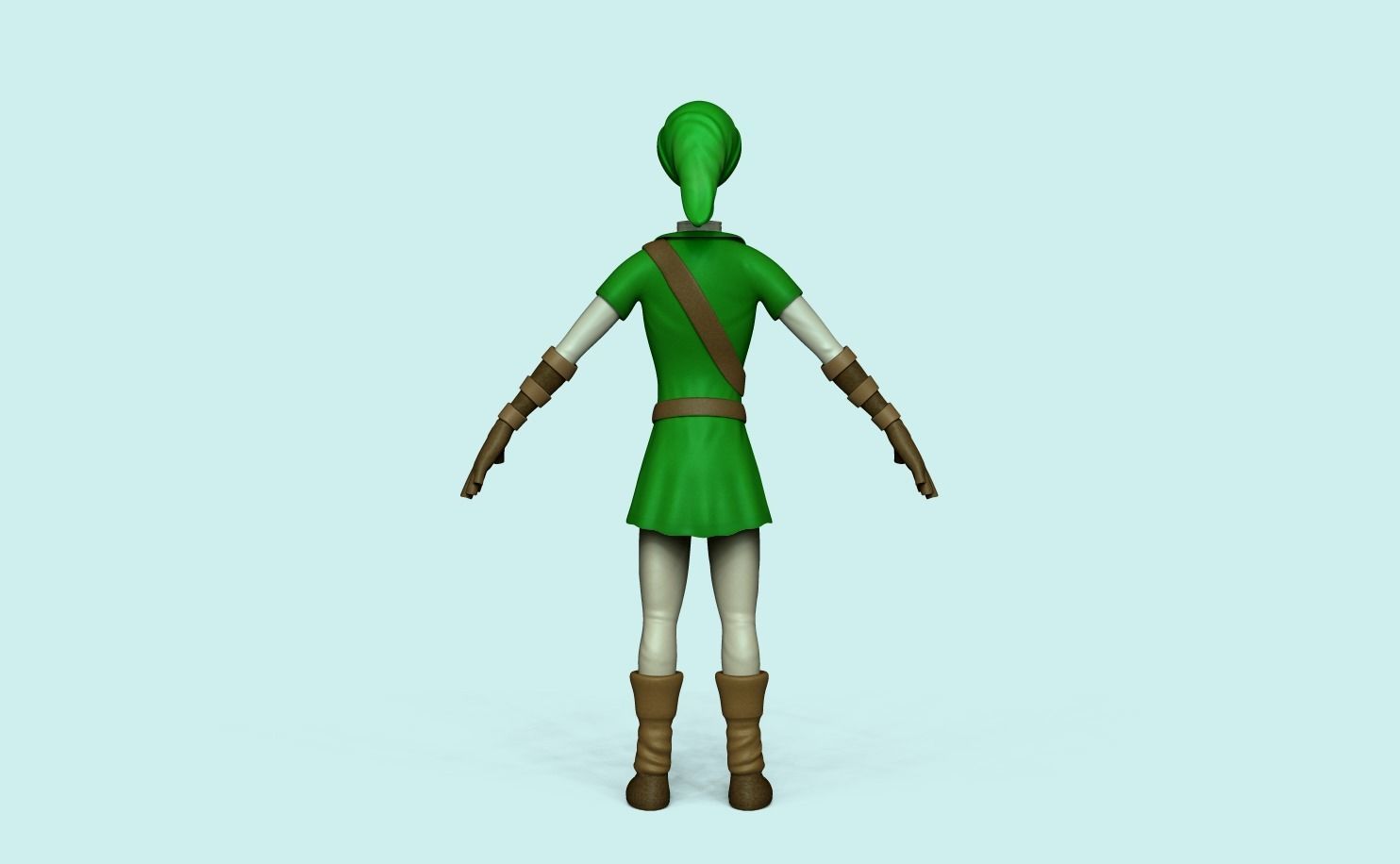 Character Outfit - inspired in Link - Legend of Zelda Low-poly 3D model_3