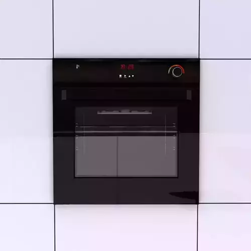 Black Wall Oven 3D Model 3D model