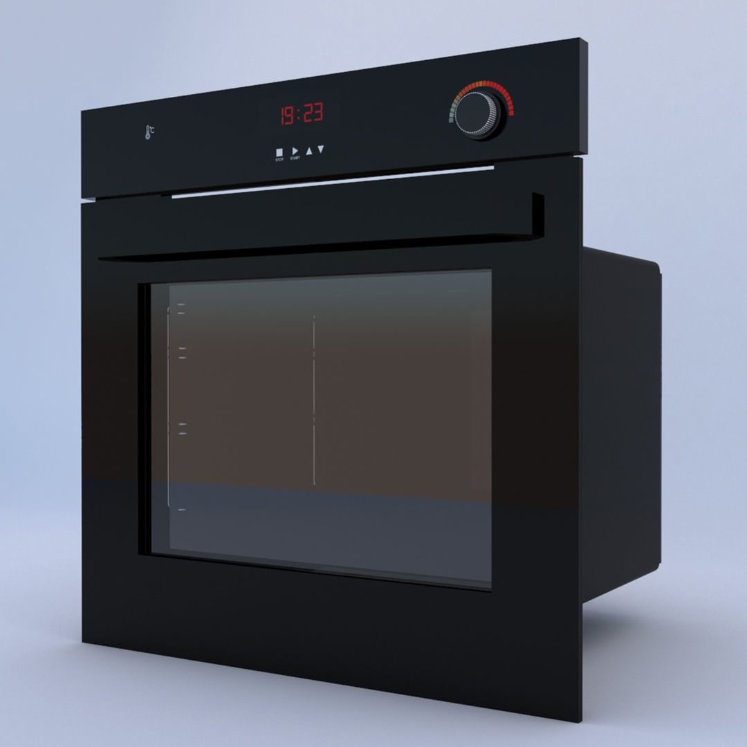 Black Wall Oven 3D Model 3D model_5