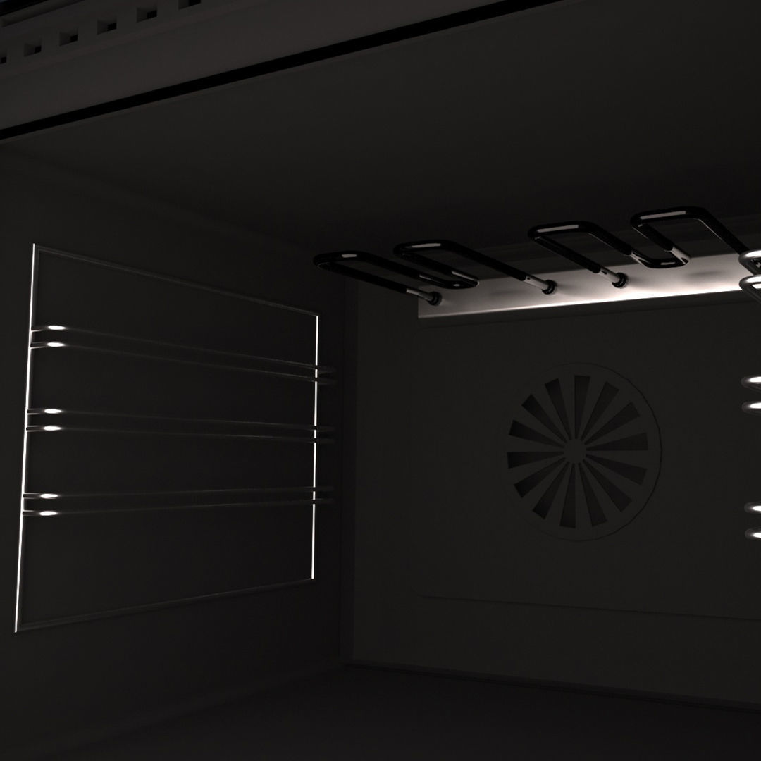 Black Wall Oven 3D Model 3D model_7