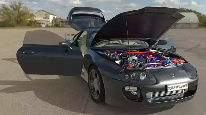 Supra Mk4 Turbo charged 3D model