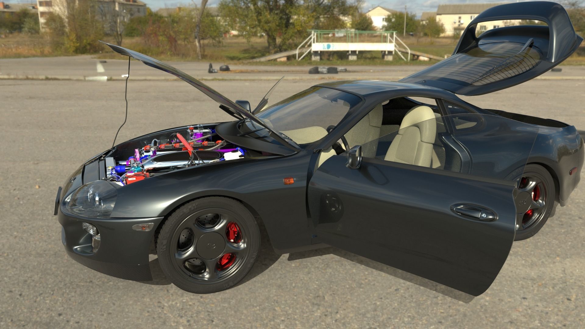 Supra Mk4 Turbo charged 3D model_3