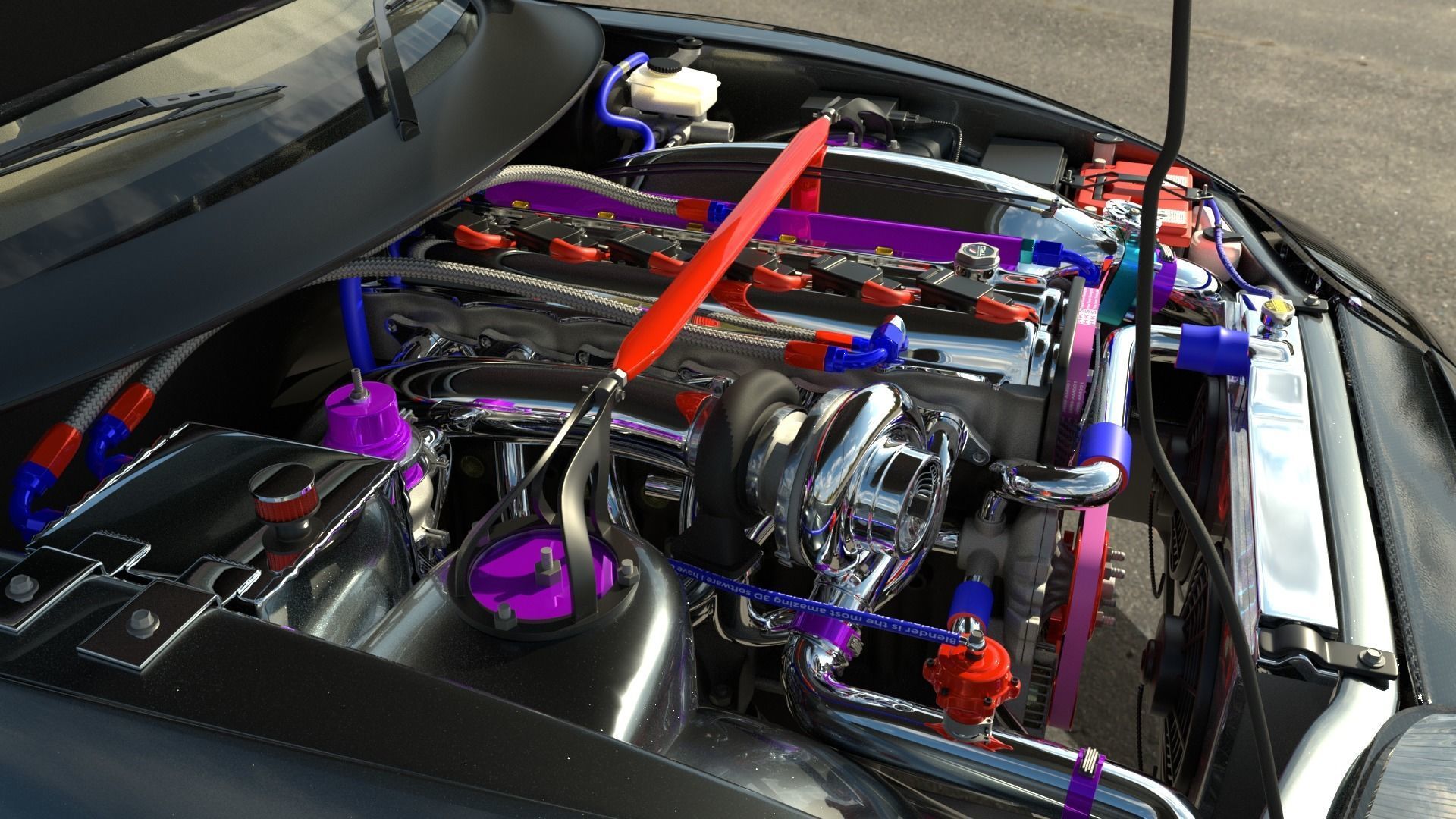 Supra Mk4 Turbo charged 3D model_1