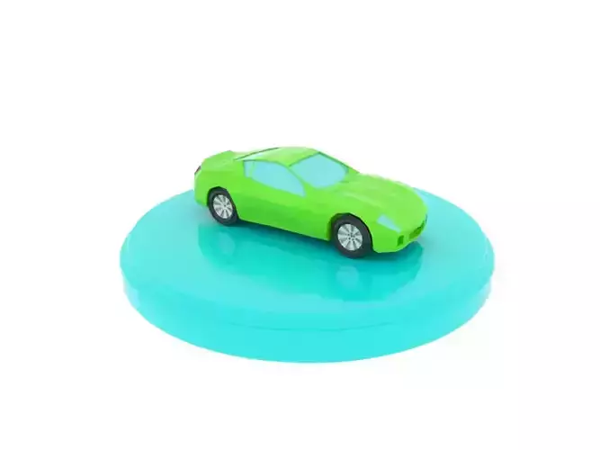 Ferrari cartoon Low-poly 3D model