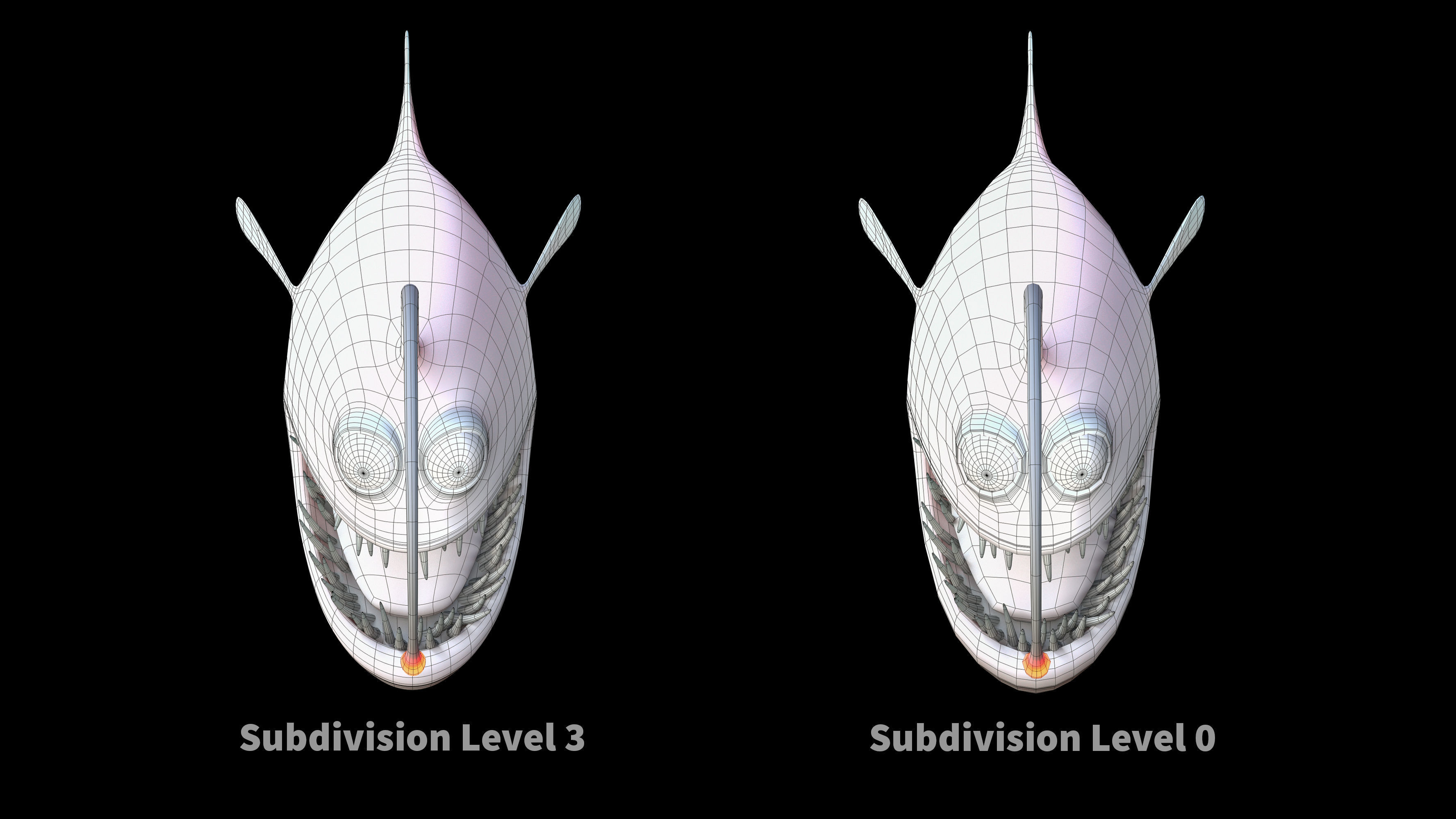 Cartoon Angler  Fish 3D model_8