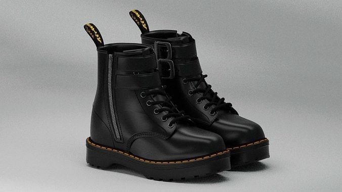Dr Martens Buckle Boot 3D model