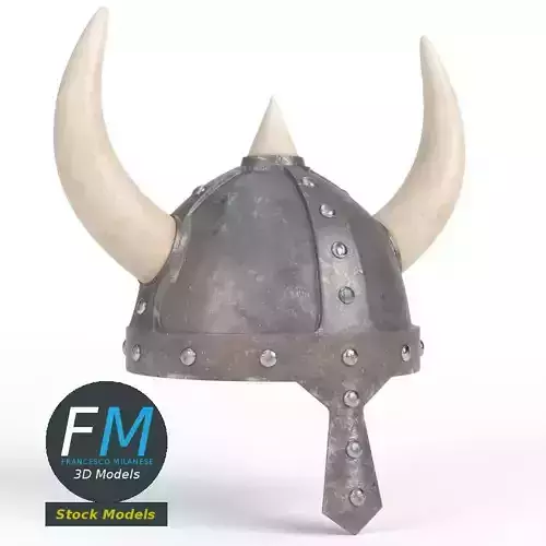 Medieval helmet with horns