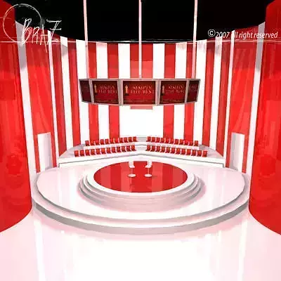 tv set circo a righe