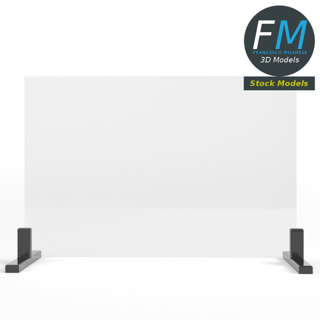 Acrylic safety barrier 3D model_3