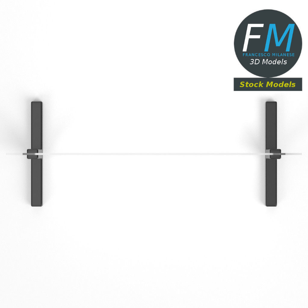 Acrylic safety barrier 3D model_6