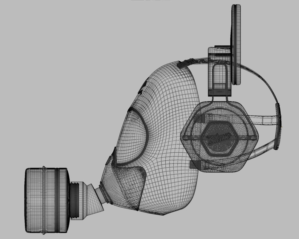 Freaky Mickey - Gas mask Low-poly 3D model_9