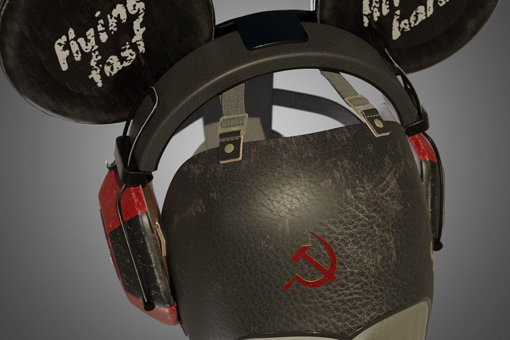 Freaky Mickey - Gas mask Low-poly 3D model_6