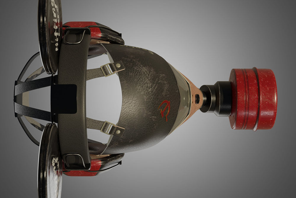 Freaky Mickey - Gas mask Low-poly 3D model_3