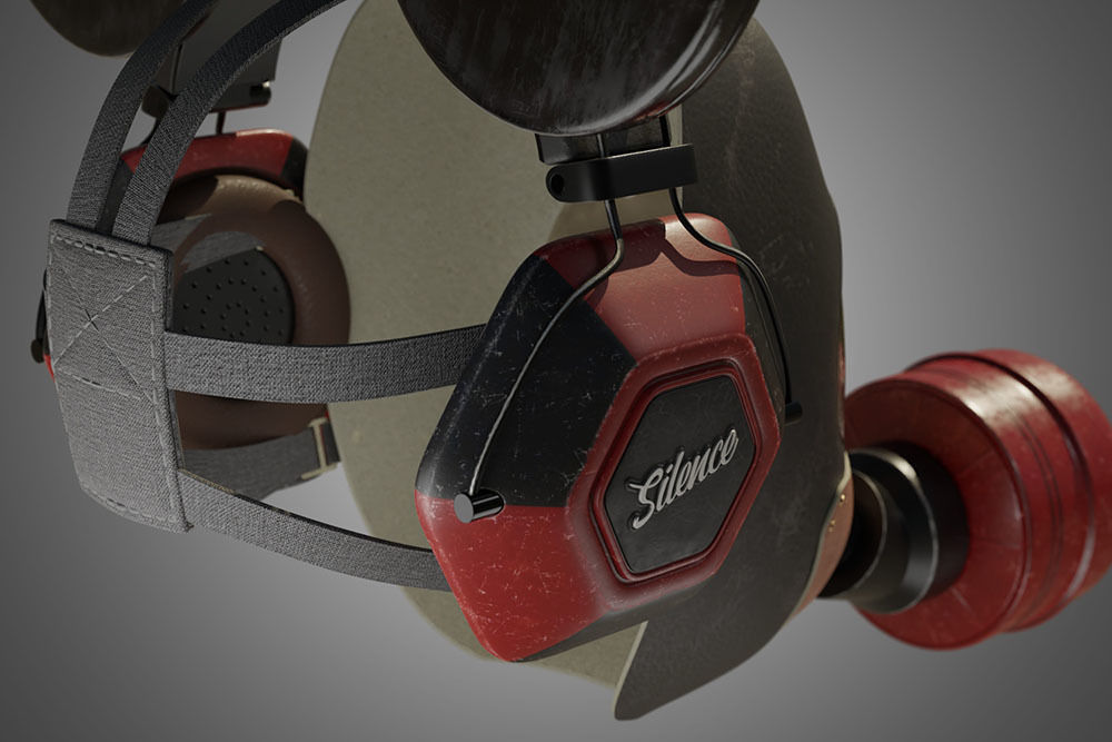 Freaky Mickey - Gas mask Low-poly 3D model_5