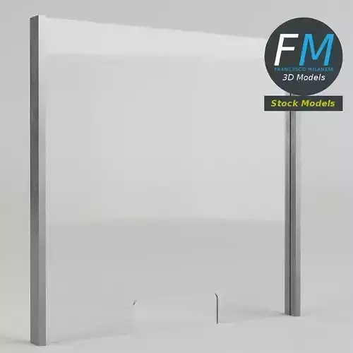 Plexiglass sneeze guard panel