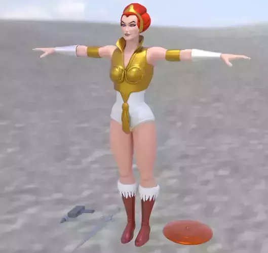 Classic Warrior Goddess Low-poly 3D model