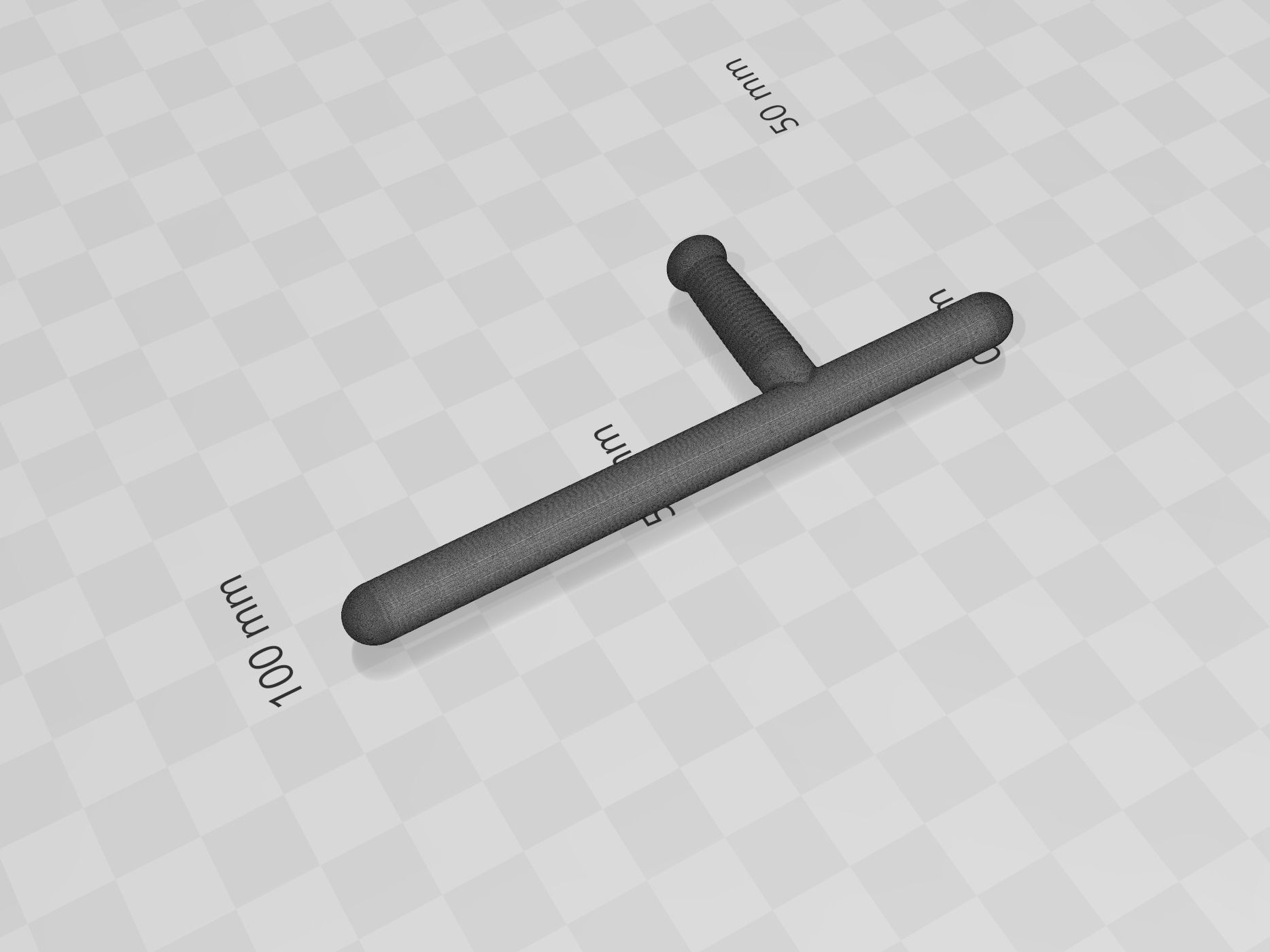 Action Figure Billy Club Baton  3D print model_5