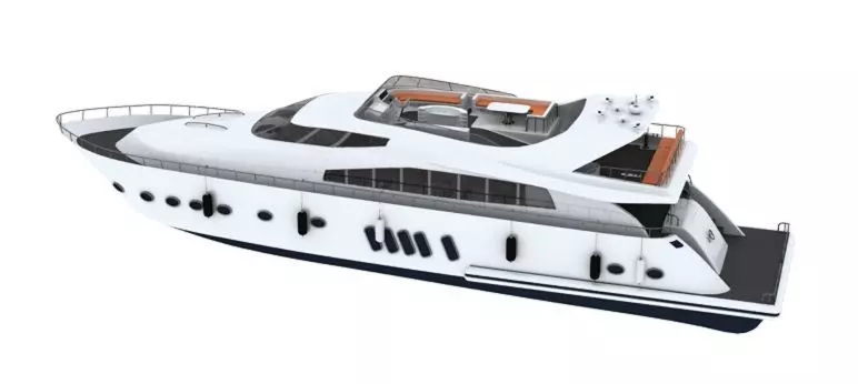 luxury yacht 3D model  3D model_0
