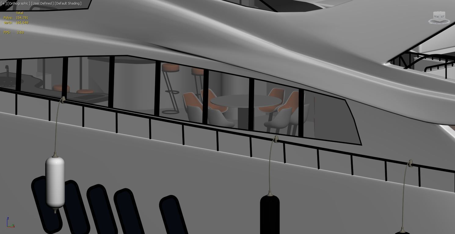 luxury yacht 3D model  3D model_4