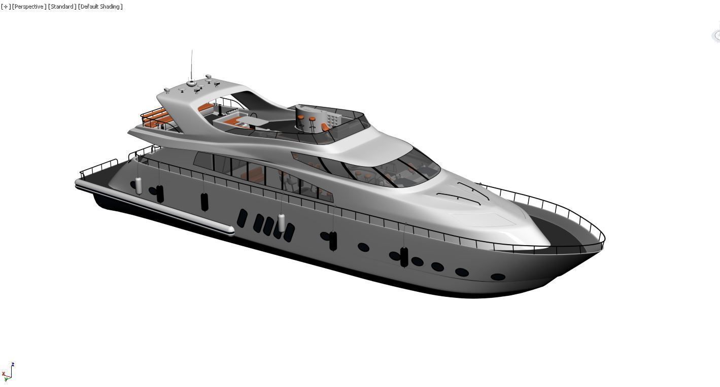 luxury yacht 3D model  3D model_5