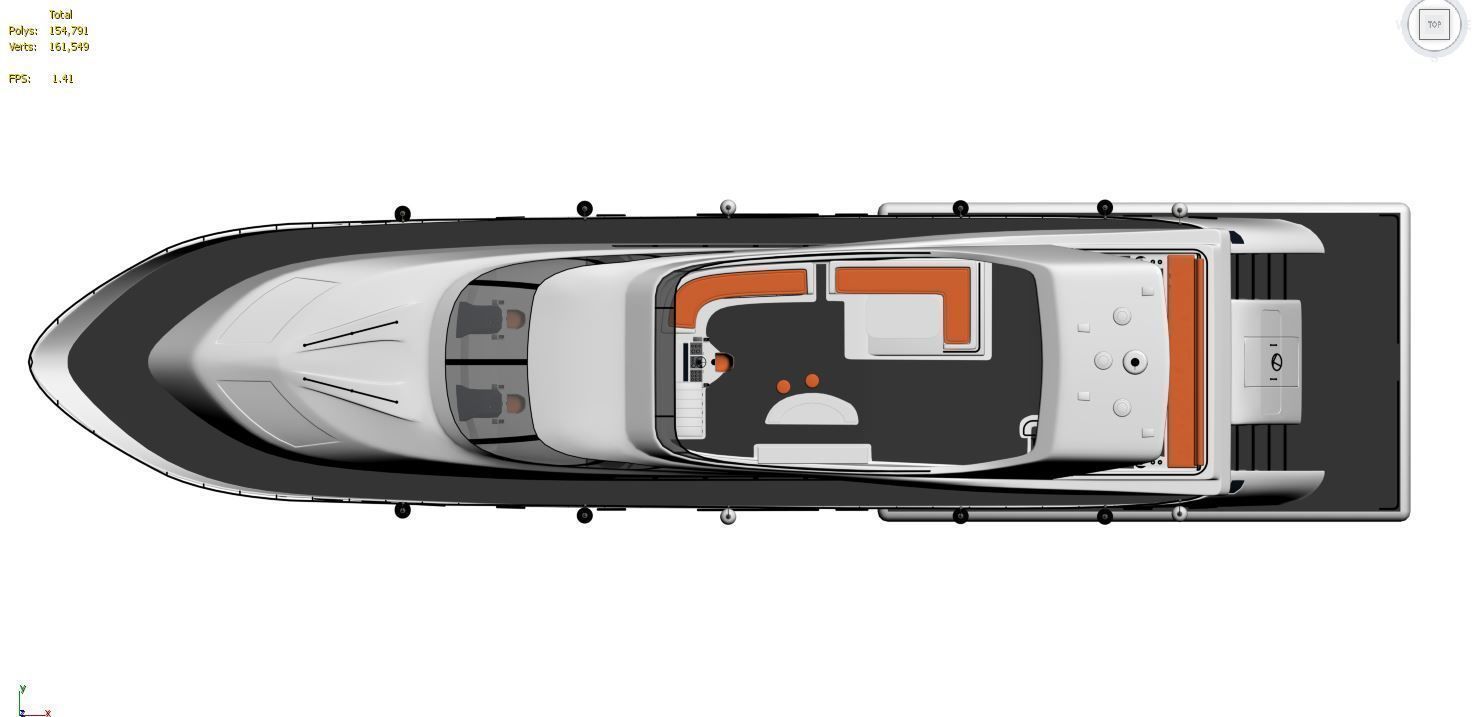 luxury yacht 3D model  3D model_1